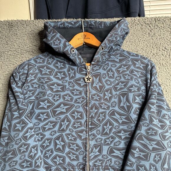 Vintage Y2K SESSIONS Womens XS Full Zip Hoodie Sweatshirt Snowboard Skate AOP - Picture 10 of 15